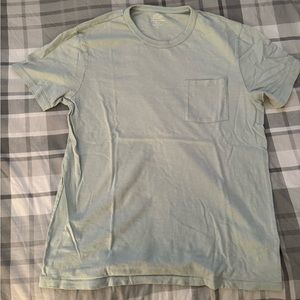 J. Crew garment dyed tee in light sage green color